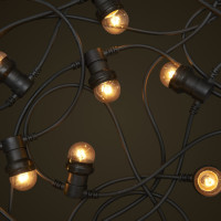 festoon lights black