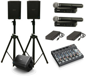 Portable performer PA system with foldback