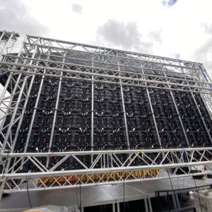 Truss structure and ground supporting rigging