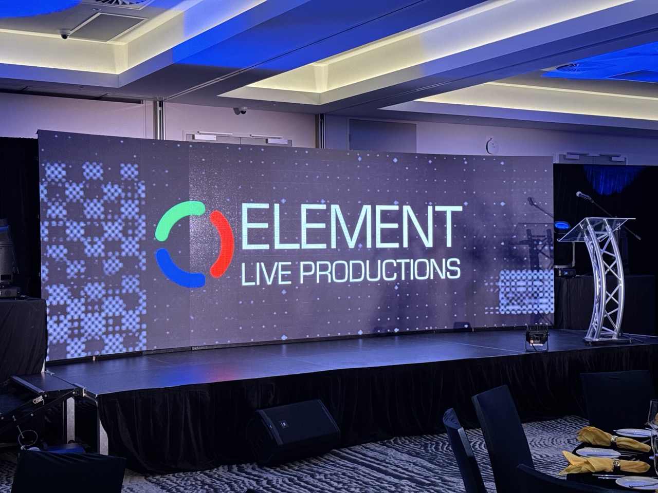 Curved LED screen at CCM Gala Dinner Large