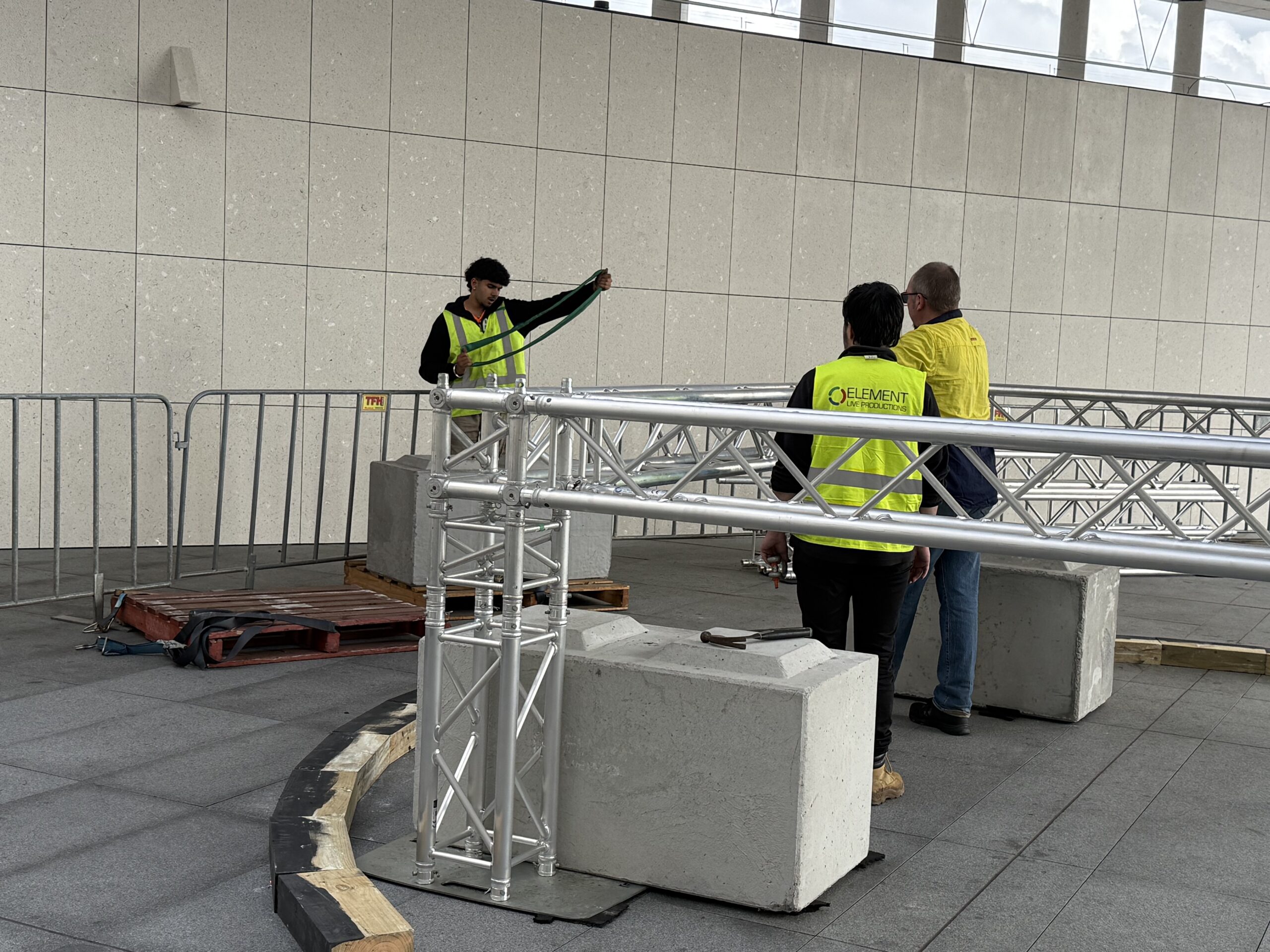 Placement of the concrete was hard