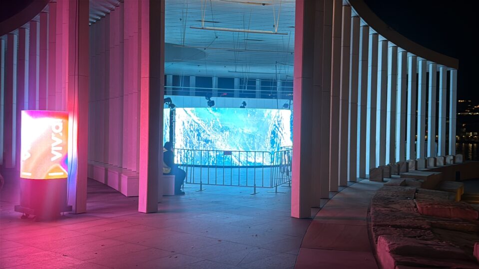 Vivid 2026, Sydney outdoor LED screen which is circular